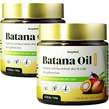 Batana Oil for Hair Growth - Dr. Sebi Pure Batana Oil from Honduras- Unrefined Raw Hair Oil Prevents Hair Loss - Natural Organic Hair Oil for Men & Women, 4.2fl oz Pack of 2