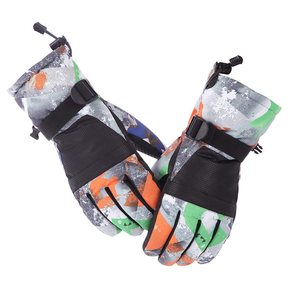 MopoqWinter Gloves Running Thermal Gloves Warm Gloves Snow Skiing Snowboarding for Outdoor Motorcycling Walking Skiing Running Cycling (Color : D)