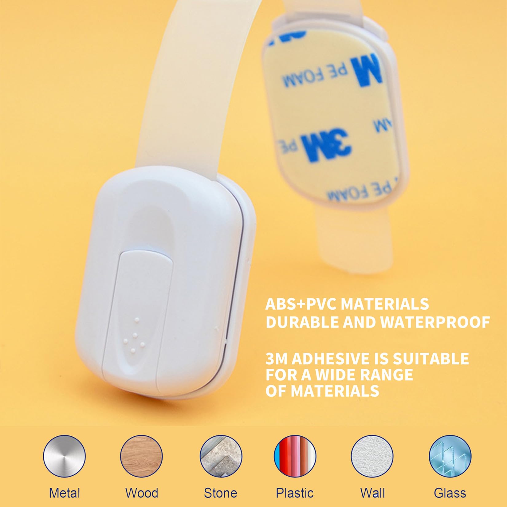 Blocca Cassetti Per Bambini - 12 Pezzi Sicurezza, Adesivi Per Armadi, Frigorifero E Ante - Foto 11