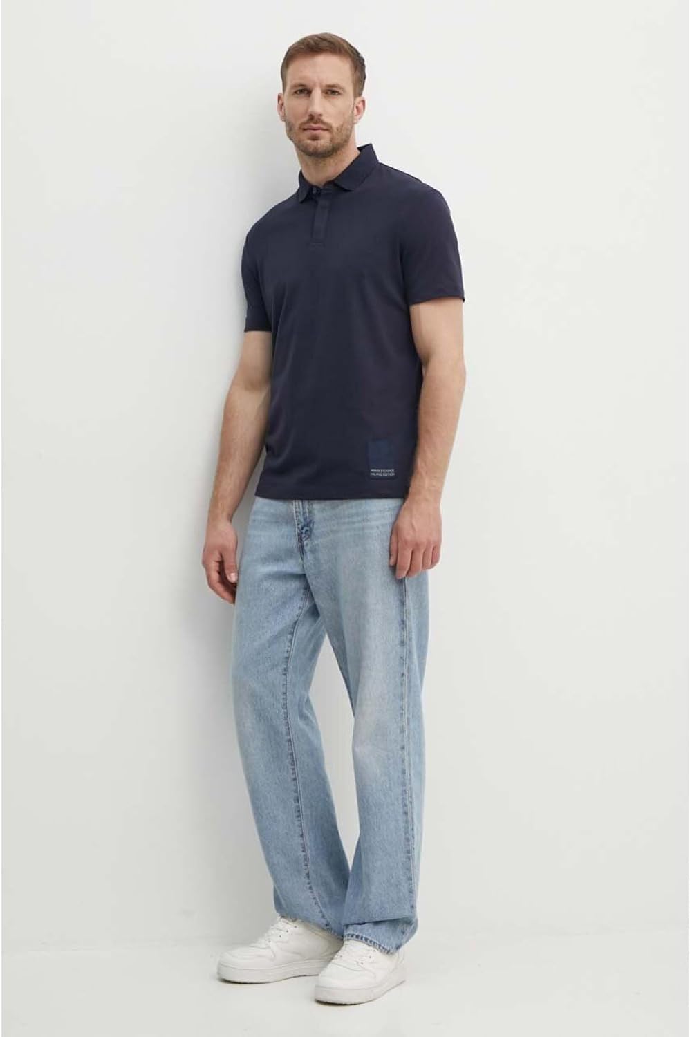 Armani Exchange Men's Limited Edition Milano Edition Regular Fit Patch Logo Polo