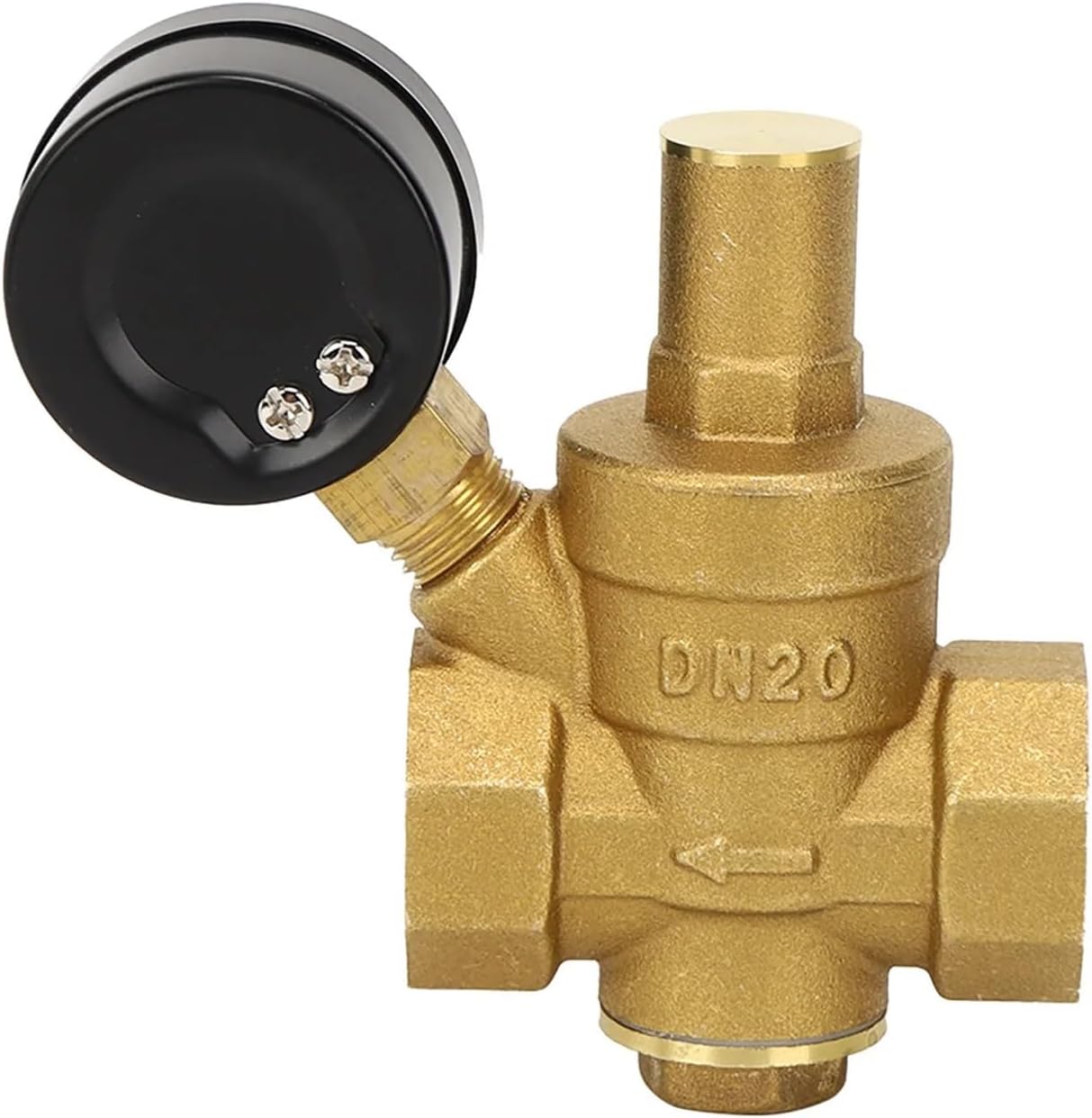 1pcs DN25/DN20/DN15 Brass Adjustable Water Pressure Regulator Reducer Maintain Valves Regulator Valves Welding Pressure Gauge Meter