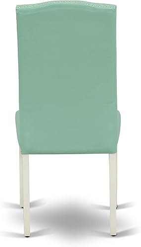 Miniatura 9 de East West Furniture OXEN5-LWH-57 - Juego de mesa y sillas de cocina de 5 piezas, incluye una mesa de comedor cuadrada y 4 sillas de comedor Parsons