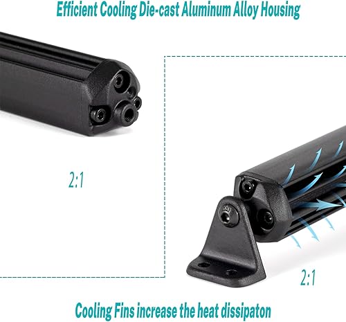 Miniatura 3 de Barra de luz RC 30 LED de 5.3 pulgadas de aluminio RC Luces RC Crawler Accesorios para Axial SCX10 Traxxas TRX4 TRX6 Arrma Senton Redcat GEN7 1/8