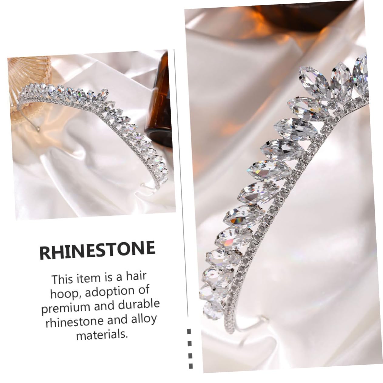 FRCOLOR 3 Pezzi Eleganti Cerchietti Per Da Sposa Con Strass Per La Sposa