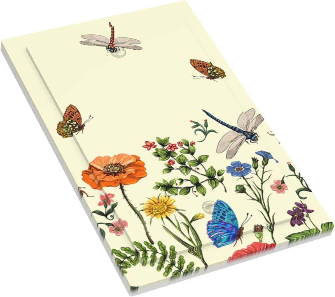 1-Gang No Device Blank Wallplate Vintage Retro Colorful Yellow Butterfly Dragonfly Botanical Flower Floral Electrical Light Switch Decorative Receptacle Face Plate Cover for Unused Outlets/Switches image 3
