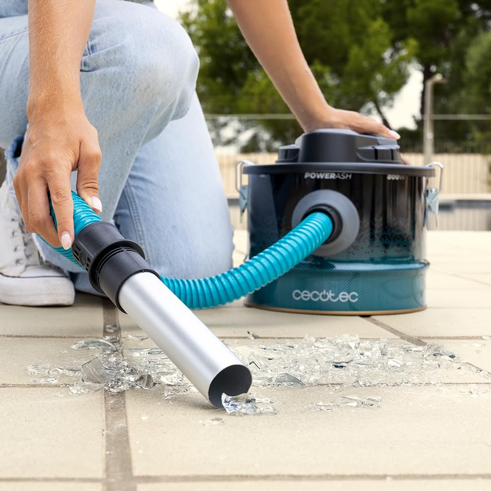 Cecotec Conga Ash 2000 Home Kompaktowy odkurzacz do popiołu. 800 W, moc ssania 14 kPa, metalowa powłoka rurowa, filtr z siatką metalową, dysza 38 mm