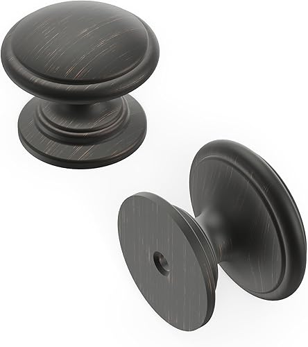 Hickory Hardware 1 paquete de pomos de gabinete de cocina de núcleo sólido, pomos de lujo para armarios y aparadores, tiradores para puertas y