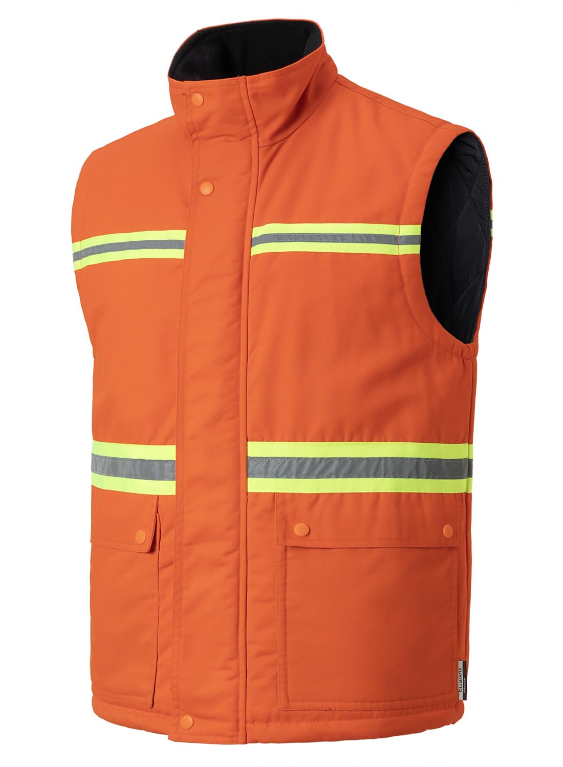 Gilet de Travail pour Homme Haute Visibilité Veste sans Manche de Travail Gilet d'Hiver Rembourré