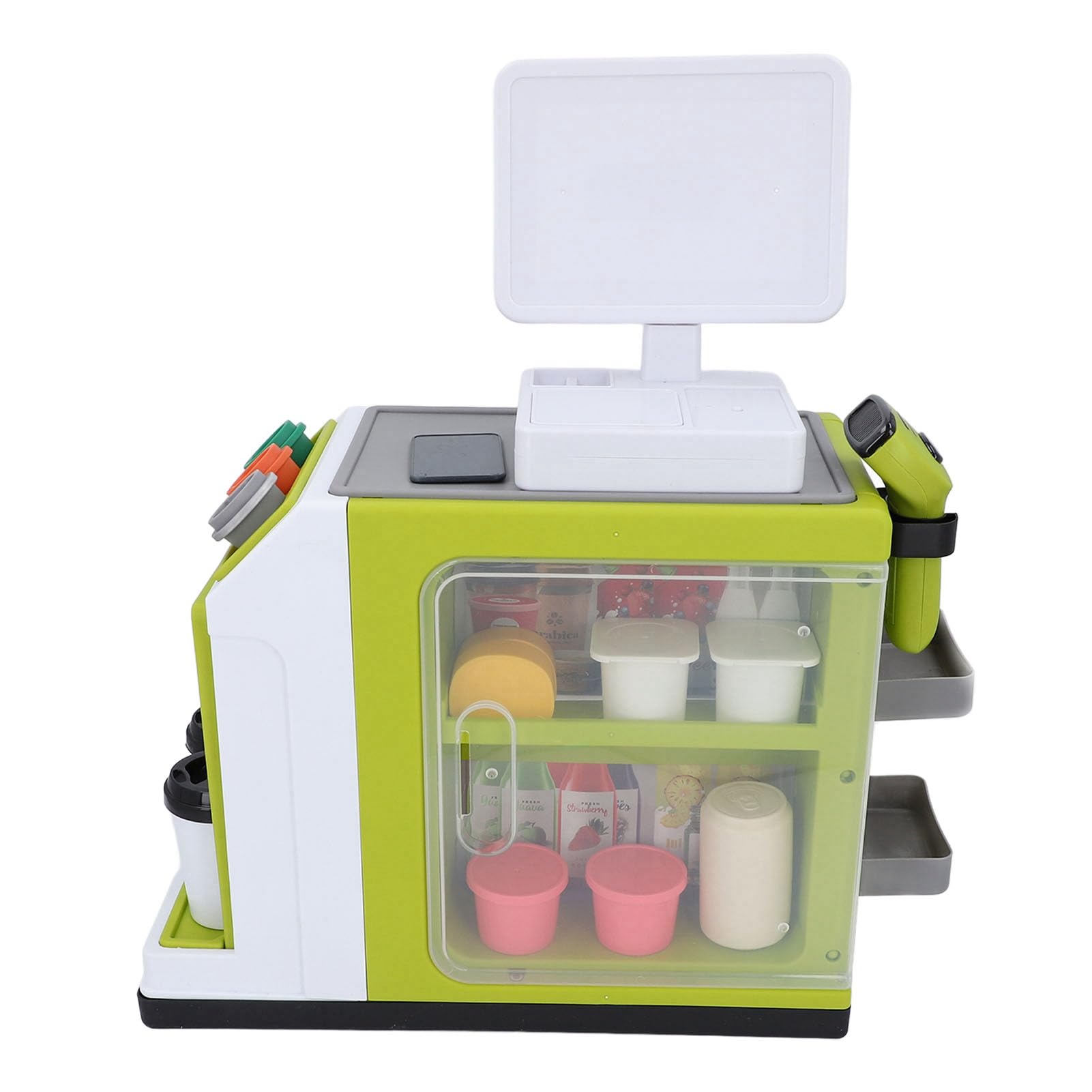 Registratore di Cassa Giocattolo Supermercato Simulato Set da Gioco Multifunzionale per Bambini Gioco Educativo Plastica ABS 64 Accessori