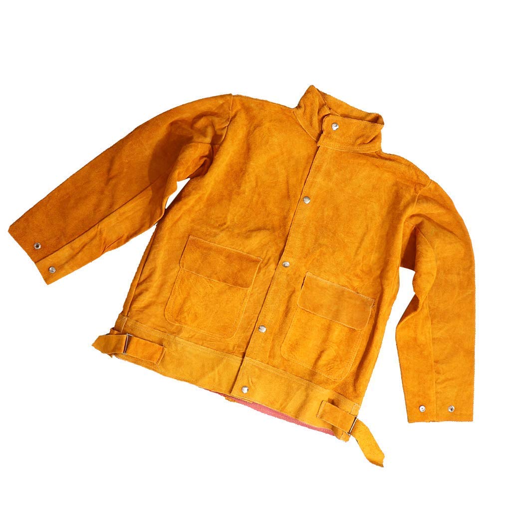 Chaqueta de piel de vacuno para soldar, para soldadores, artesanos.