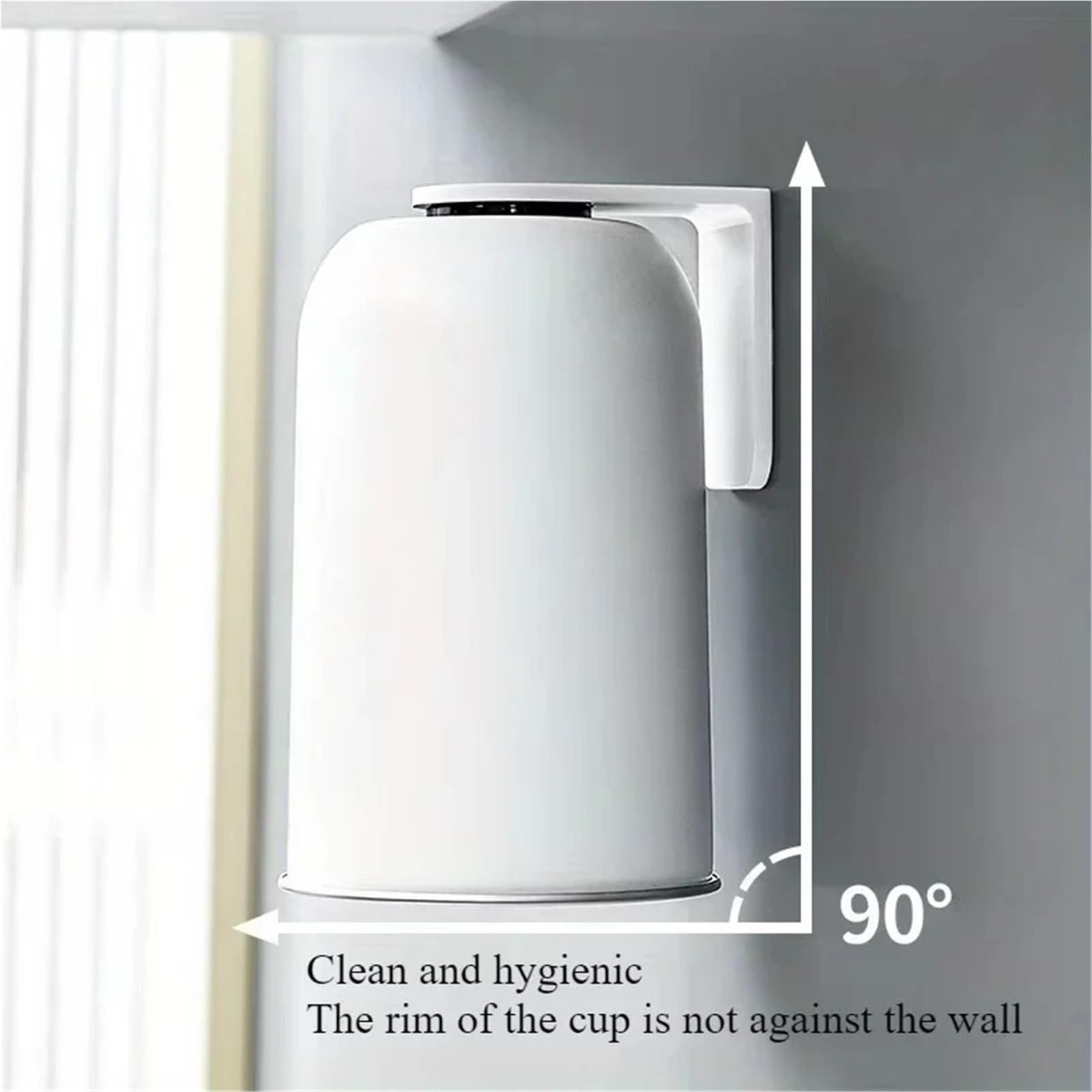 Taza for Enjuague bucal, Vaso for Cepillo de Dientes Acero Inoxidable, montado en la Pared, sin perforación, Taza Agua for el hogar Gran Capacidad, 1 ud para Ducharse,Cepillarse Los Dientes