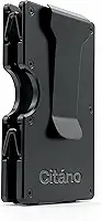 Carteira masculina de alumínio com bloqueio de RFID – Suporte de cartão de metal fino | Bloqueio NFC | Slot para dinheiro | Carteira minimalista com bolso frontal | Preta