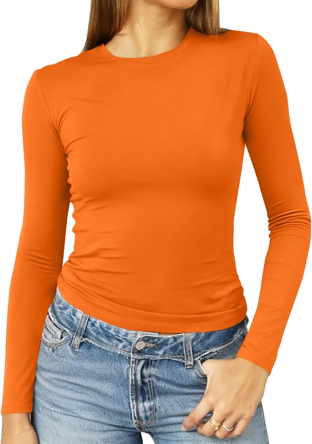 Abardsion Long Sleeve Fitted Shell - Orange