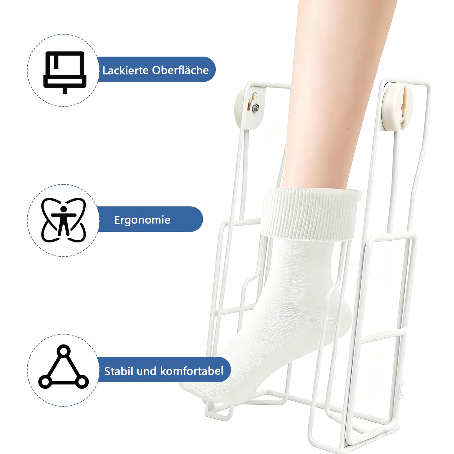Aide à l'enfilage des chaussettes, aide à l'enfilage des bas en métal, enfile-bas pour personnes âgées, avec poignée rétractable, aide à l'enfilage des bas de compression