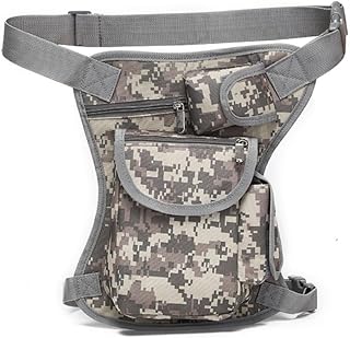 レッグバッグ、 多機能カモフラージュタクティカルレッグバッグ、 メンズ レッグポーチ 登山用ポーチ 耐摩耗性 自転車 キャンバス レッグバッグ ナイロンレッグバッグ 登山 アウトドア旅行 ウエストバッグ 男女兼用 (04)
