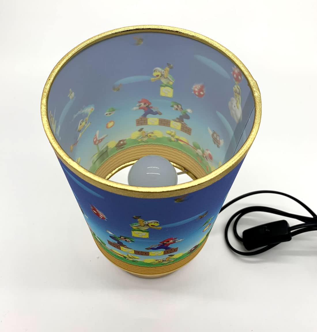 Table Lamp Boys Room Bedside Night Light Wood Base Room Decoration or Great Gift Ideas - Image 2