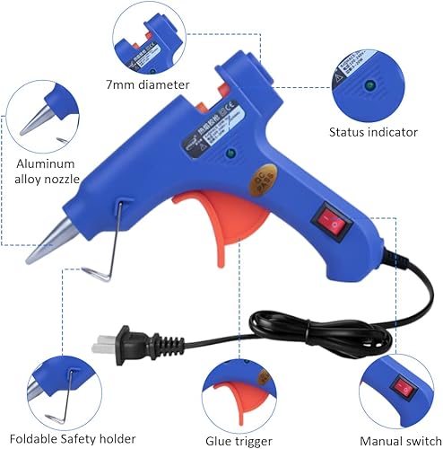 Miniatura 2 de Mini pistola de pegamento caliente con 10 barras de pegamento, especializada en reparación de abolladuras sin pintura, kit de extractor de