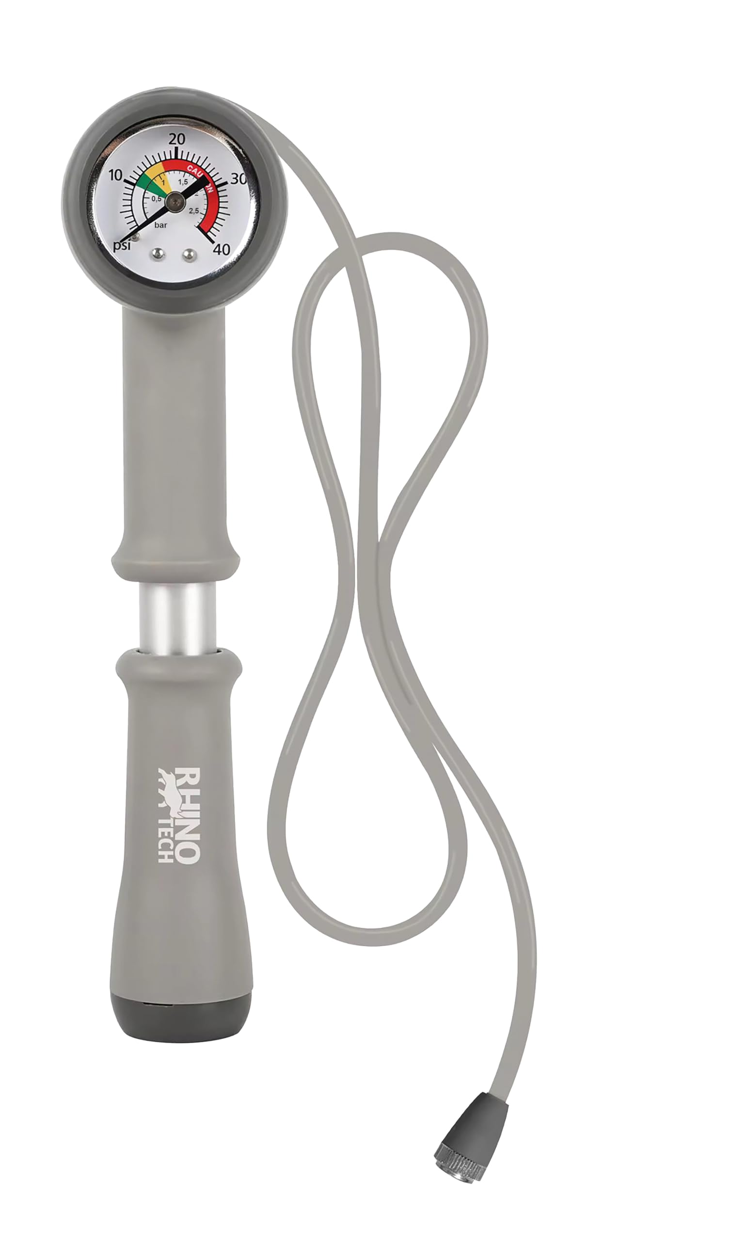 Pompe Manuelle pour Vase d'Expansion RHINO TECH, Manomètre 3 Bar/40 PSI, Double Action, Tuyau Rallongé 70 cm