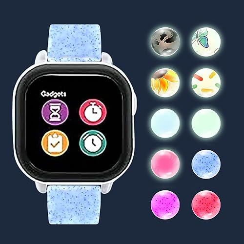 Khxriypha Correa de reloj Gizmo luminosa de leopardo compatible con Verizon Gizmo Watch 123, correa de repuesto Gabb para niños y niñas, reloj suave