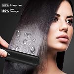 DORISILK Steam Straightener for Hair, Professional Steam Flat Iron Salon Ceramic Tourmaline Vapor Steam Ionic Straightening Iron 2 in 1 Hair Straightener and Curler Dual Voltage Adjustable Temp