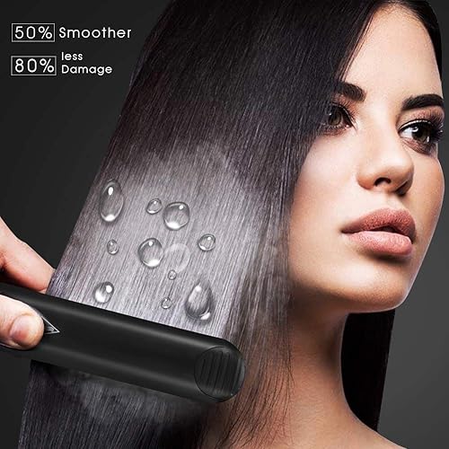 Miniatura 6 de DORISILK Alisador de vapor para el cabello plancha de vapor profesional de cerámica turmalina vapor de vapor plancha de alisado iónico 2 en 1