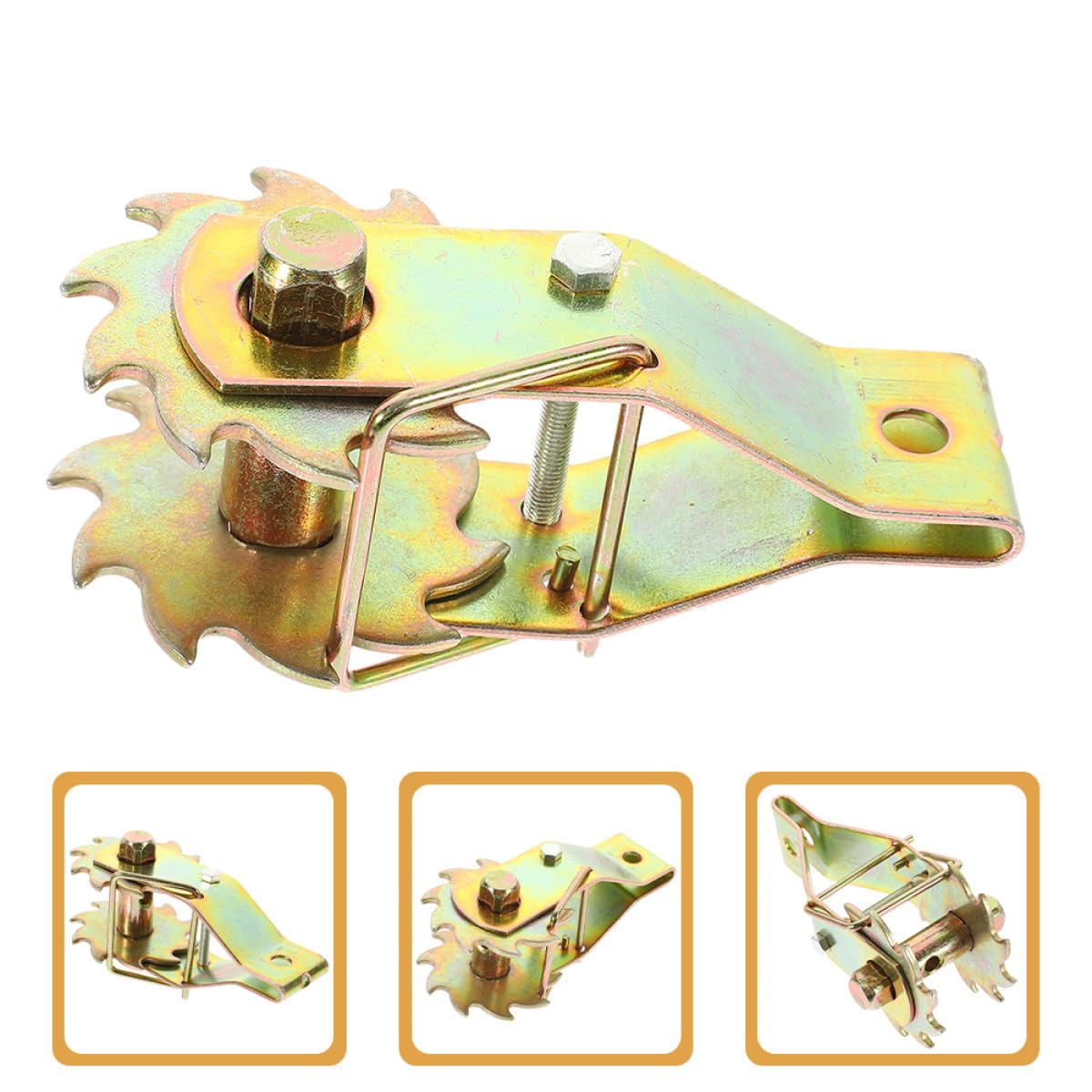 BESPORTBLE Tenditore per Cavi in Acciaio 3 Pezzi Ingranaggi per Recinzioni Agricole e Funi Metalliche per Uso Esterno, Tenditore per Filo di Recinzione Resistente e Fissaggio Sicuro