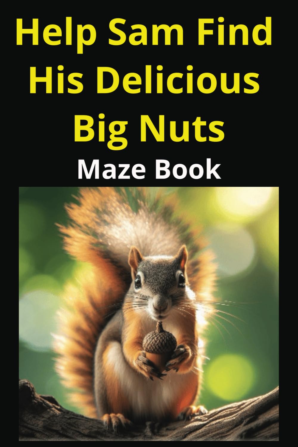 Help Sam Find His Big Delicious Nuts: Funny maze activity book for adults and family