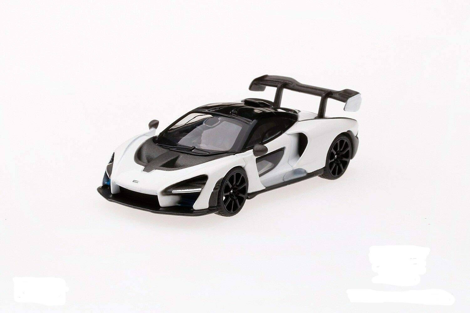 MINI GT McLaren Senna (Blanco/Negro) - Coche de Colección 1:64