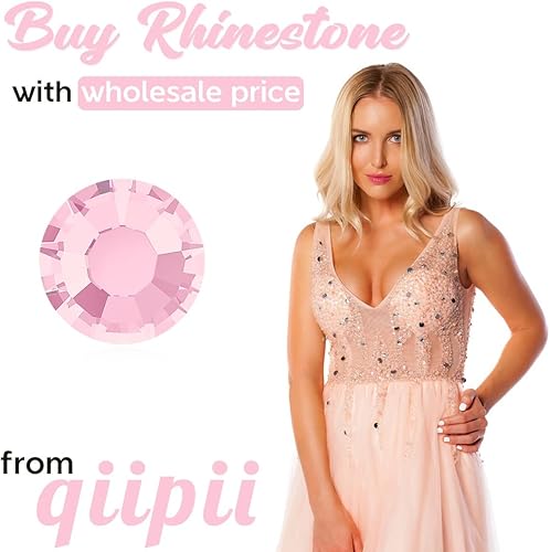 Miniatura 4 de 1440 unidades de diamantes de imitación SS16 de 0.157 in con parte trasera plana rosa claro a granel, gemas redondas de cristal K9, piedras