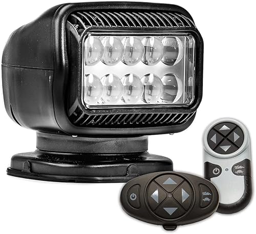 Golight 20574GT Radioray Led Montaje Permanente Dual Remotos Inalámbricos-Negro