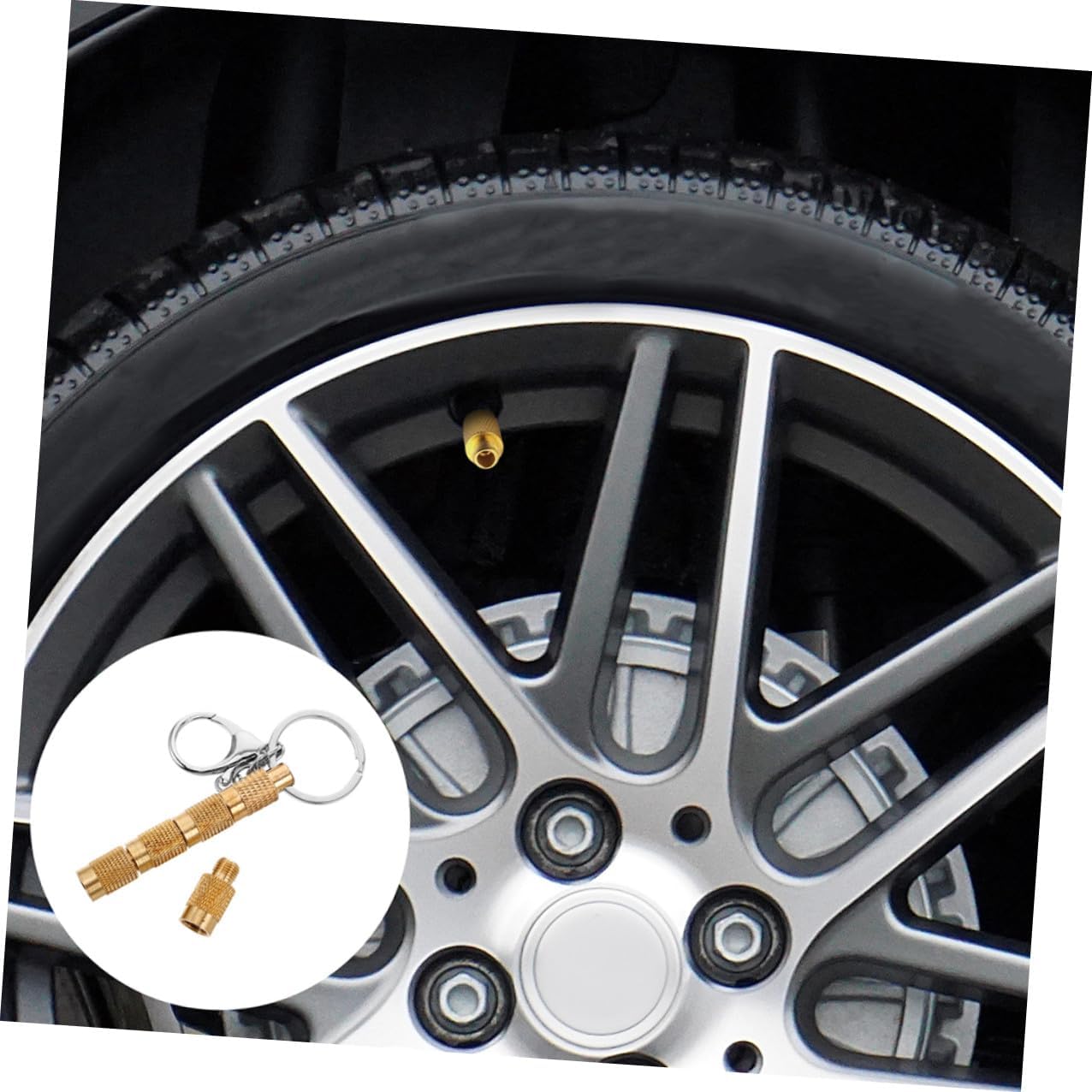 2pcs Solid Copper Tire Deflator Tool with Quick Release Valve for Car SUV Truck Off-Road Vehicles, Automotive Tire Bleeder Valve Accessories