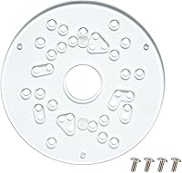Vista 1 de POWERTEC Placa Base para Router de Acrílico de 5-3/4 pulgadas con tornillos y agujeros preperforados para routers de corte y inmersión, placa