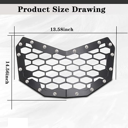 Miniatura 4 de Rejilla delantera para Maverick X3 2017-2022, UTV parachoques delantero de malla para parrilla, protector de aleación de aluminio para Can-Am