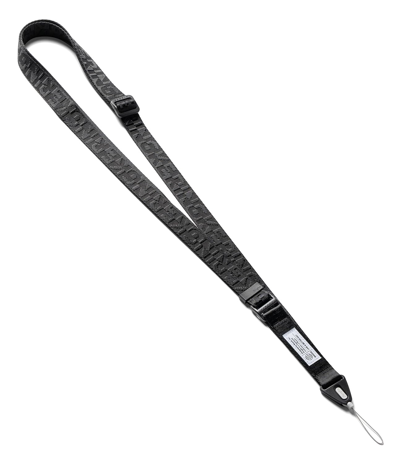 Ringke Lanyard Strap [Anti Theft & Drop] Adjustable Shoulder Neck Crossbody Phone Strap with Easy Release Buckle for iPhone/Galaxy/Pixel Cases, Cameras, etc. - Lettering Black 3-picture-33