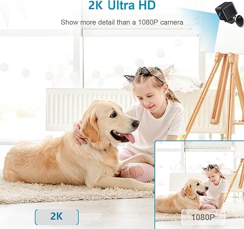 Miniatura 2 de Cámaras HD Ocultas Inalámbricas WiFi MiniSmart 2K para Seguridad del Hogar - Visión Nocturna, Detección de Movimiento, Batería Integrada, Control