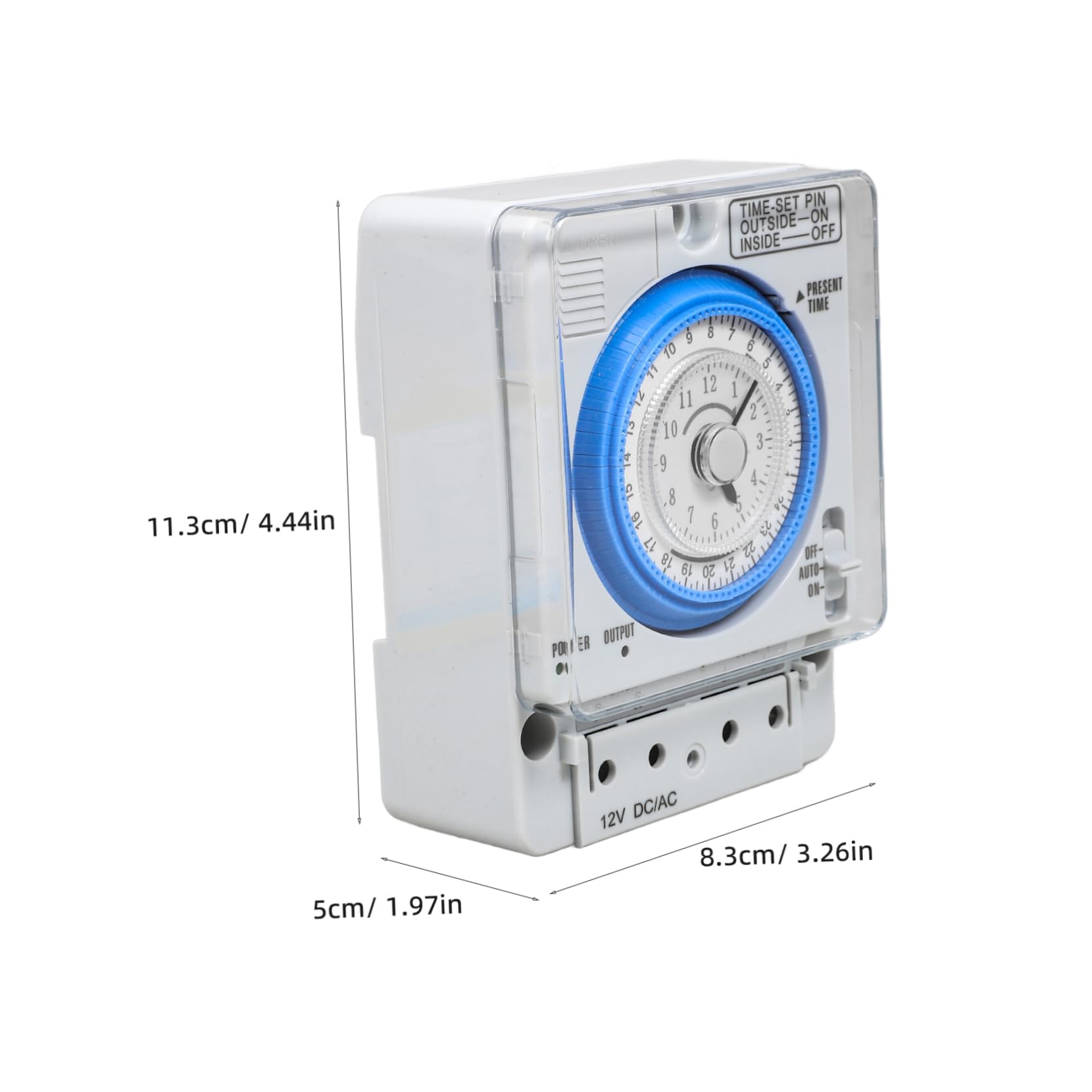 Garneck Temporizador Mecánico de Cocina Analógico 12vac/DC, Portátil y Fácil de Usar, Temporizador de Cuenta Regresiva para Control Preciso en Cocinas y Espacios Interiores, Dispositivo