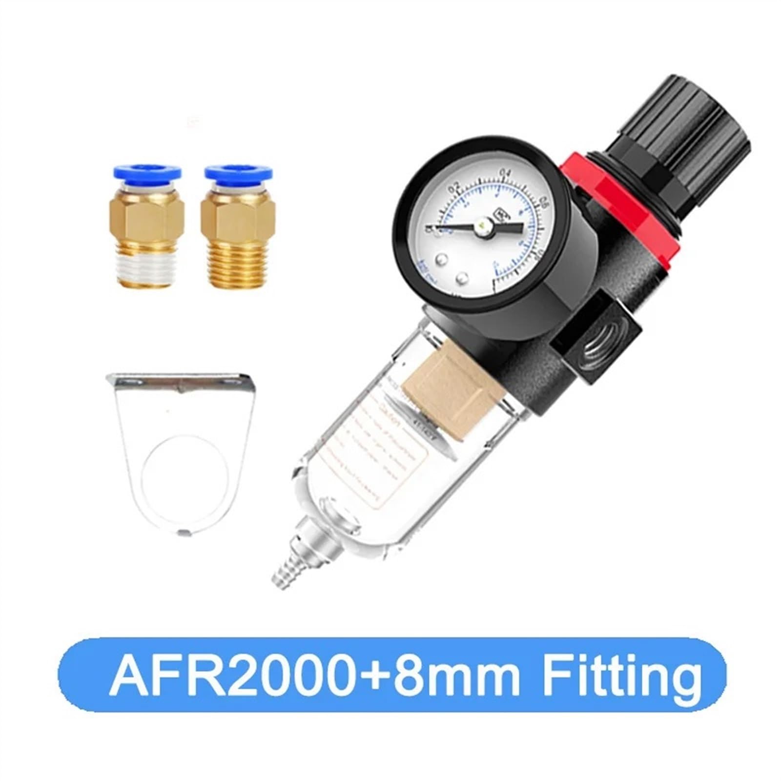 AFR-2000 1/4 filtr pneumatyczny AFR2000, regulator filtra, jednostka przygotowania powietrza, przełącznik ciśnieniowy, manometr do sprężarki z przyłączem (AFR z 8 mm)