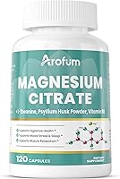 Vista 1 de Magnesium Citrate Capsules for Constipation & Sleep Support - Vegan Magnesium Citrate Supplement with Vitamin B6 & L-Theanine for High Absorption