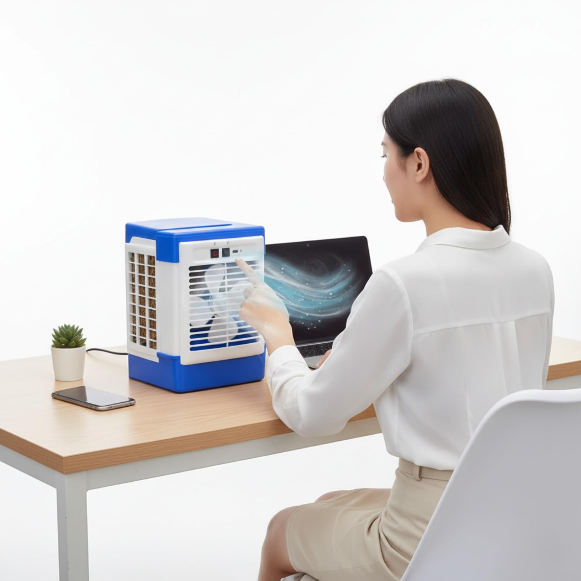 𝓓rumstone (𝟑𝐘𝐄𝐀𝐑 𝐖𝐀𝐑𝐑𝐀𝐍𝐓𝐘) Desert Air Cooler High Airflow Portable Room Cooling Fan with Large Water Tank, Energy Efficient Personal Cooler for Home Office Bedroom Indoor-image-30