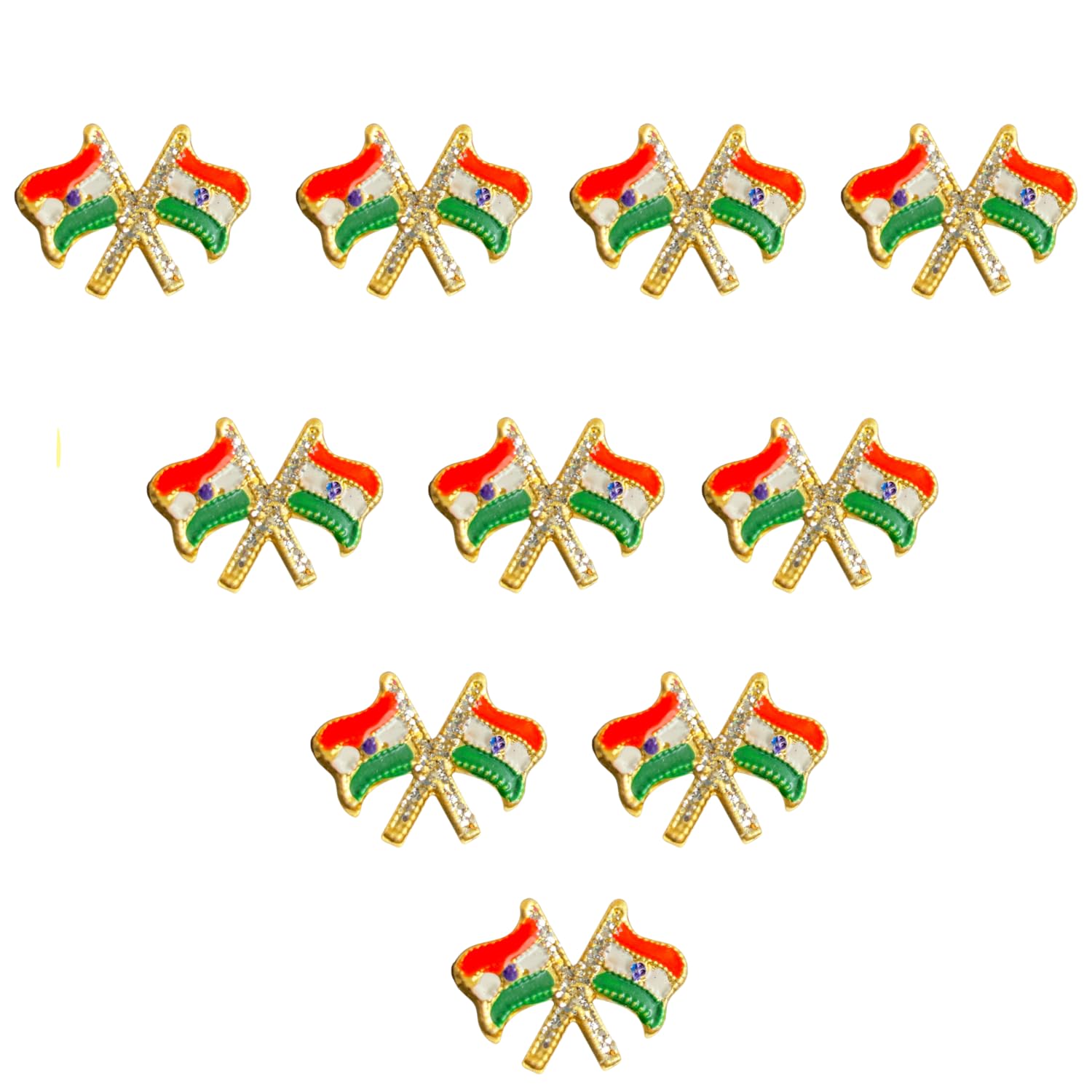 Salvus App SOLUTIONS Flag Design Badge for Republic Day. Lapel Pin Brooch to wear on Shirt,T-Shirt, Saree and Coat | Set of 10 (B083XGYXWR) Amazon Price History, Amazon Price Tracker