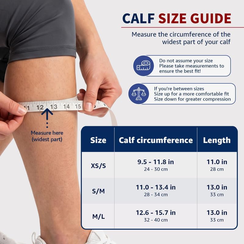 Calf Compression Sleeves for Men Women Youth, Leg Compression Soccer Socks