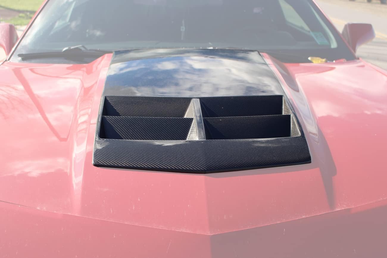Extreme Online Store Replacement For 2010-2015 Chevrolet Camaro LT LS RS SS | ZL1 Style TL1 Heat Extractor Hood Insert (Carbon Fiber)
