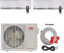 YMGI Dual Zone - 30000 BTU (12K +18K) 2.5 Ton Wall Mounted Ductless Mini Split Air Conditioner with Heat Pump for Home, Office, Apartment - coolthings.us