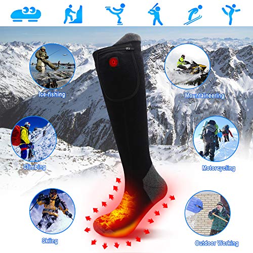 image for SPRING SHOP Spring Upgraded 7.4V Heated Socks Heating 10 Hours,Recharg