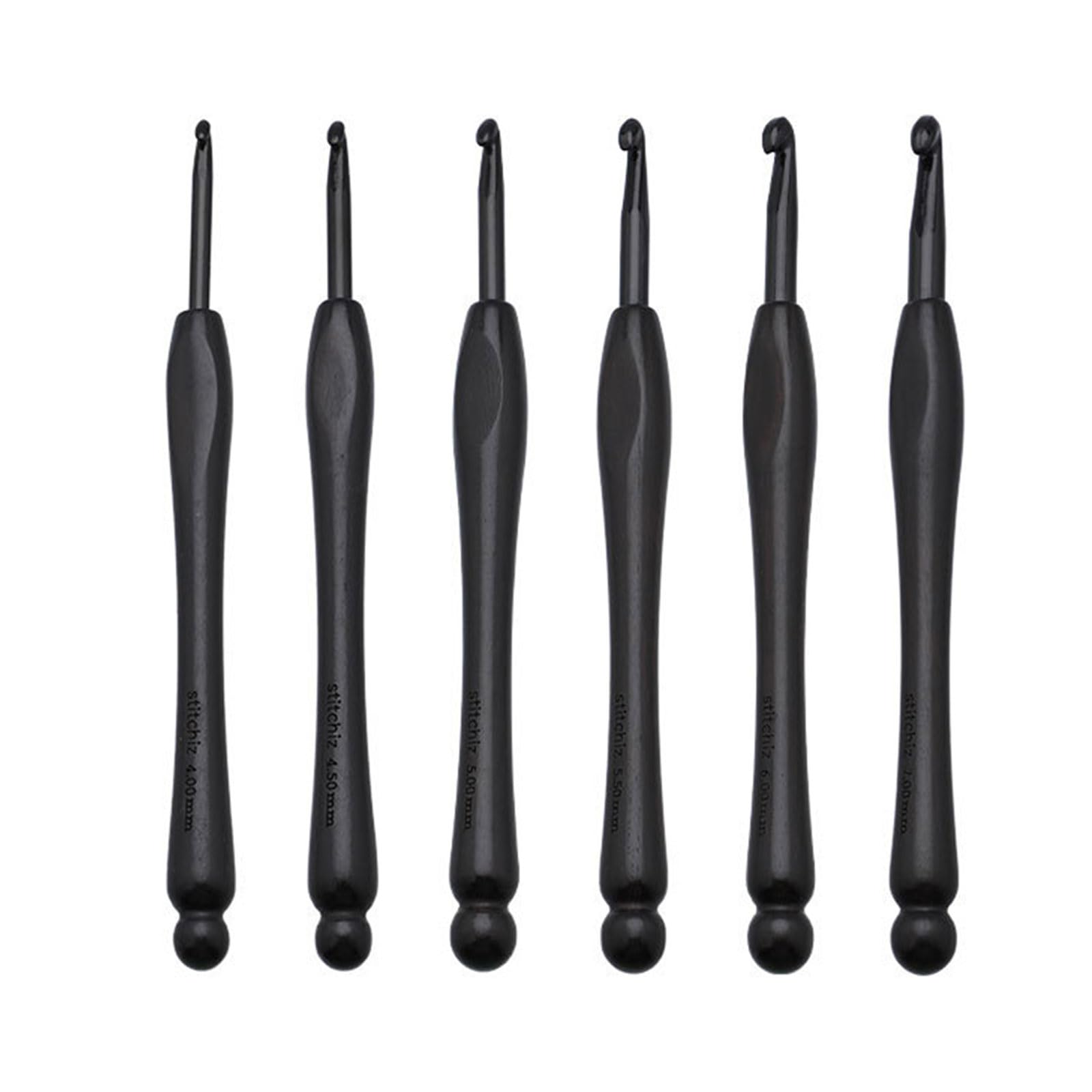 Häkelnadel-Set, ergonomische Häkelnadeln, 2,0 mm - 7,0 mm, praktische Stricknadel für Bastelprojekte, 20 Stück