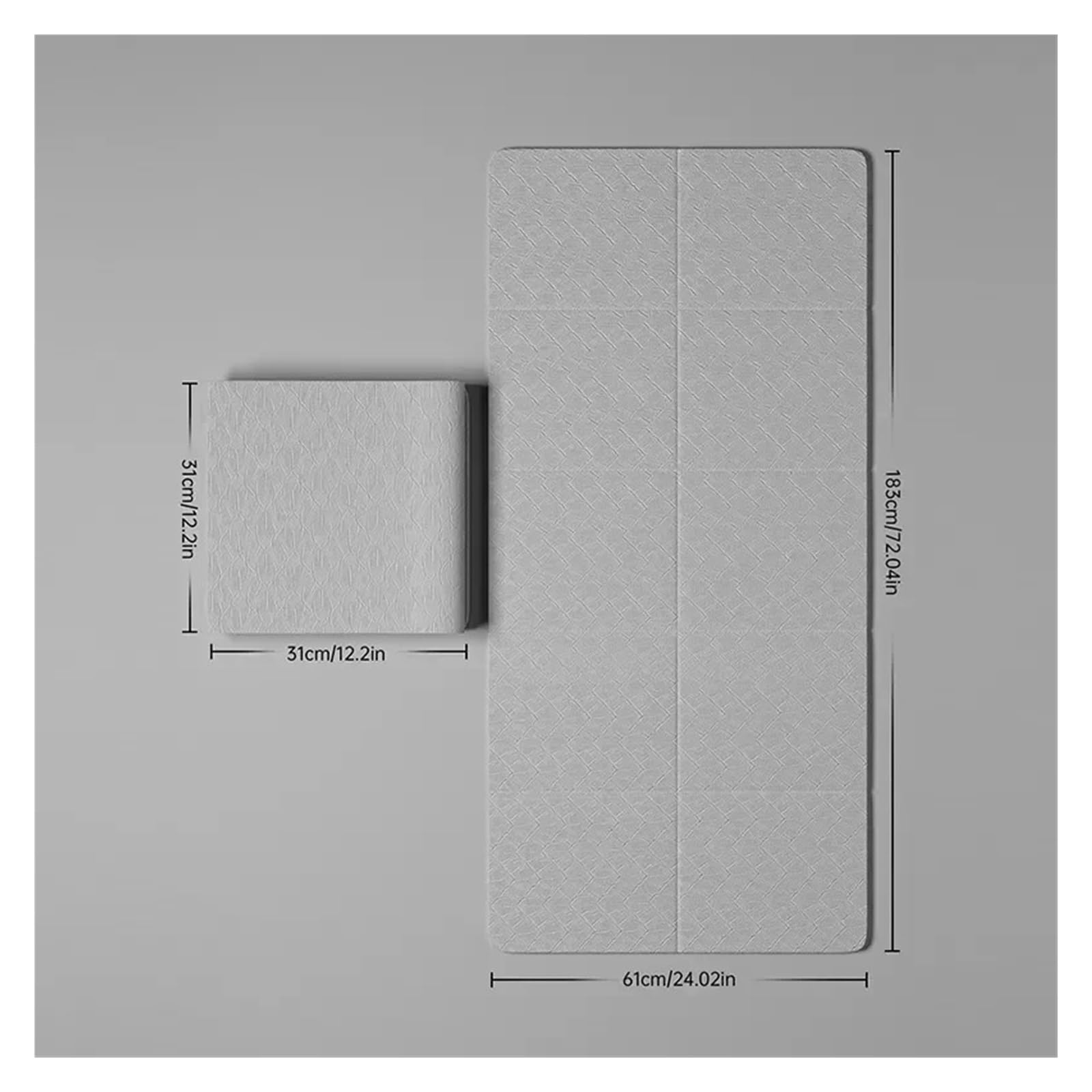 Estera de yoga portátil y plegable TPE 4,0 mm para ejercicios