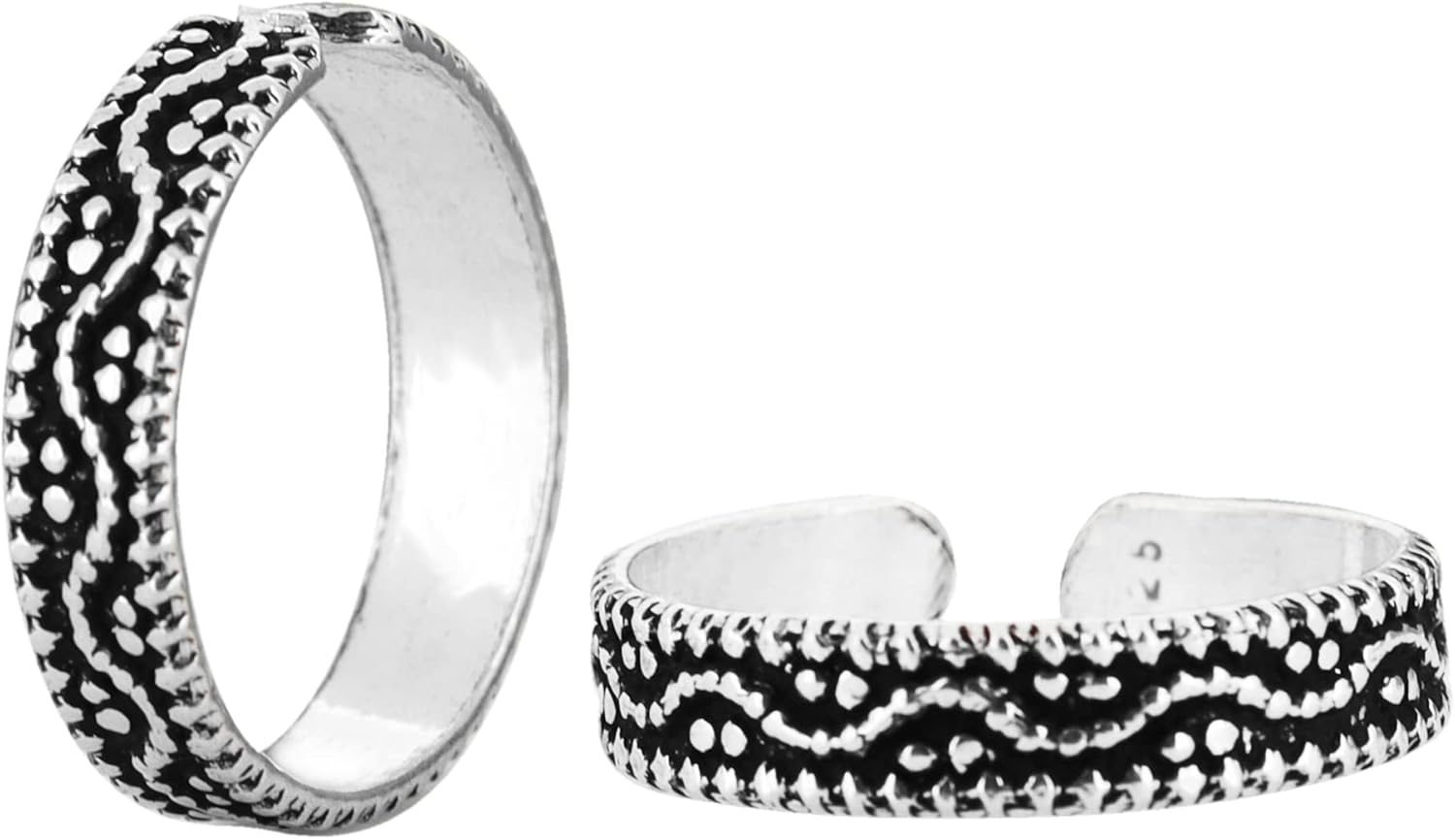 Handcrafted Silver Toe Ring for Women | Adjustable Pair of Toe Rings | Sterling Silver 925 | Handmade Body Jewelry
