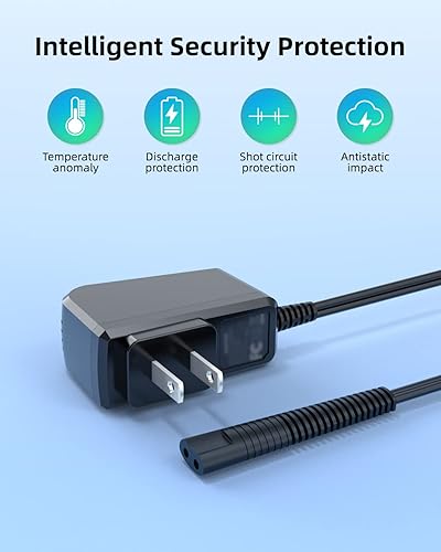 Miniatura 4 de Cable de carga para afeitadora de 12 V compatible con Braun Series 3 7 9 5 1 afeitadora eléctrica 3040s 340s 310s 720s-4 790cc 760cc 740s 9290cc