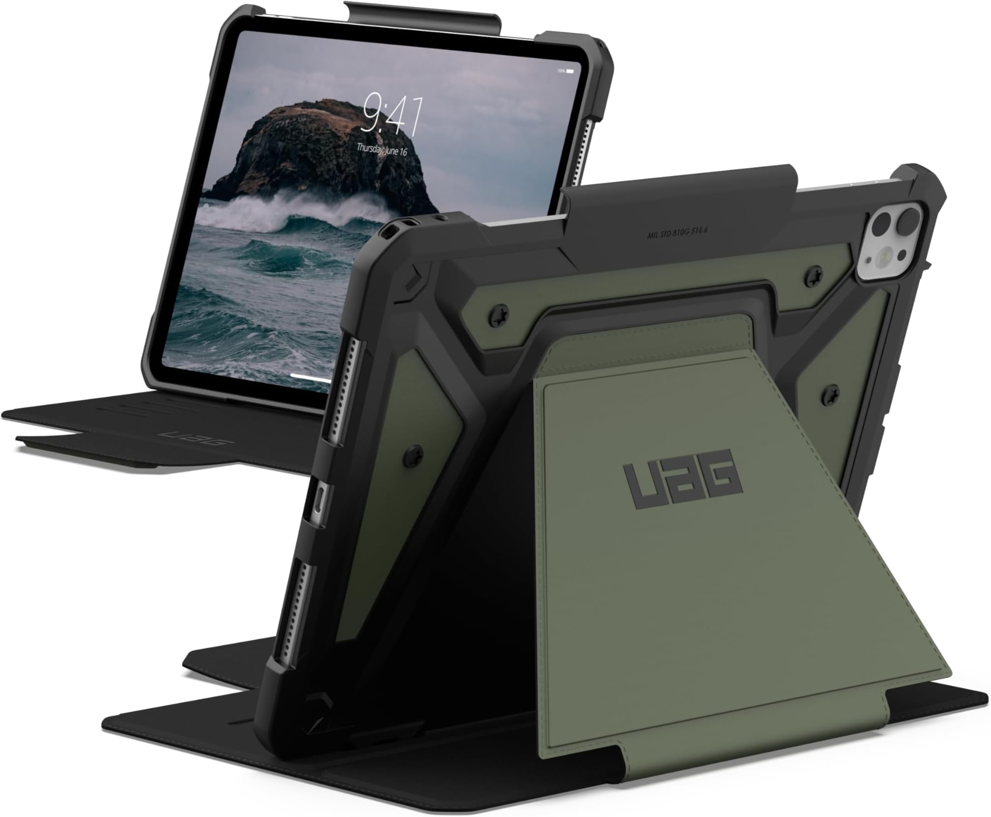 URBAN ARMOR GEAR UAG ontworpen voor Microsoft Surface Laptop 4 (13,5-inch scherm) /Laptop 3 (13,5-inch scherm) Case Plasma vederlicht doorschijnend robuust militair drop getest laptophoes, ijs