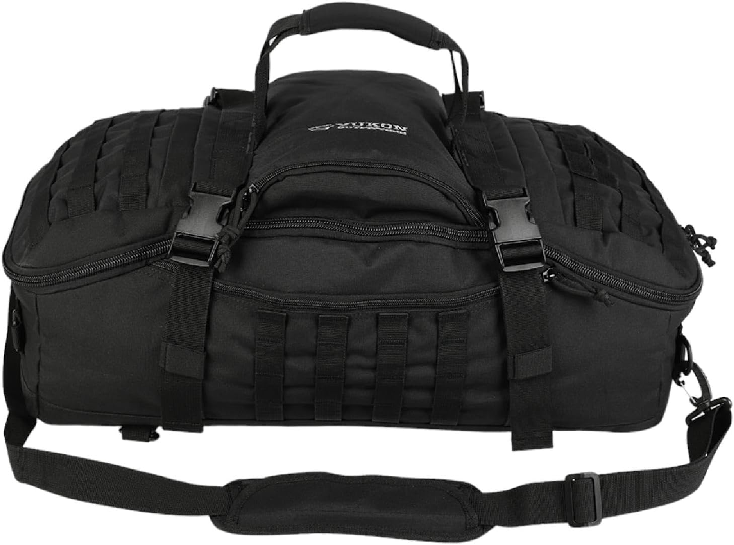 Yukon Outfitters Bugout Bag - EDC Durable 600D Polyester 55L Tactical Duffel & Backpack for Travel, Prepping & Outdoor Use - Black